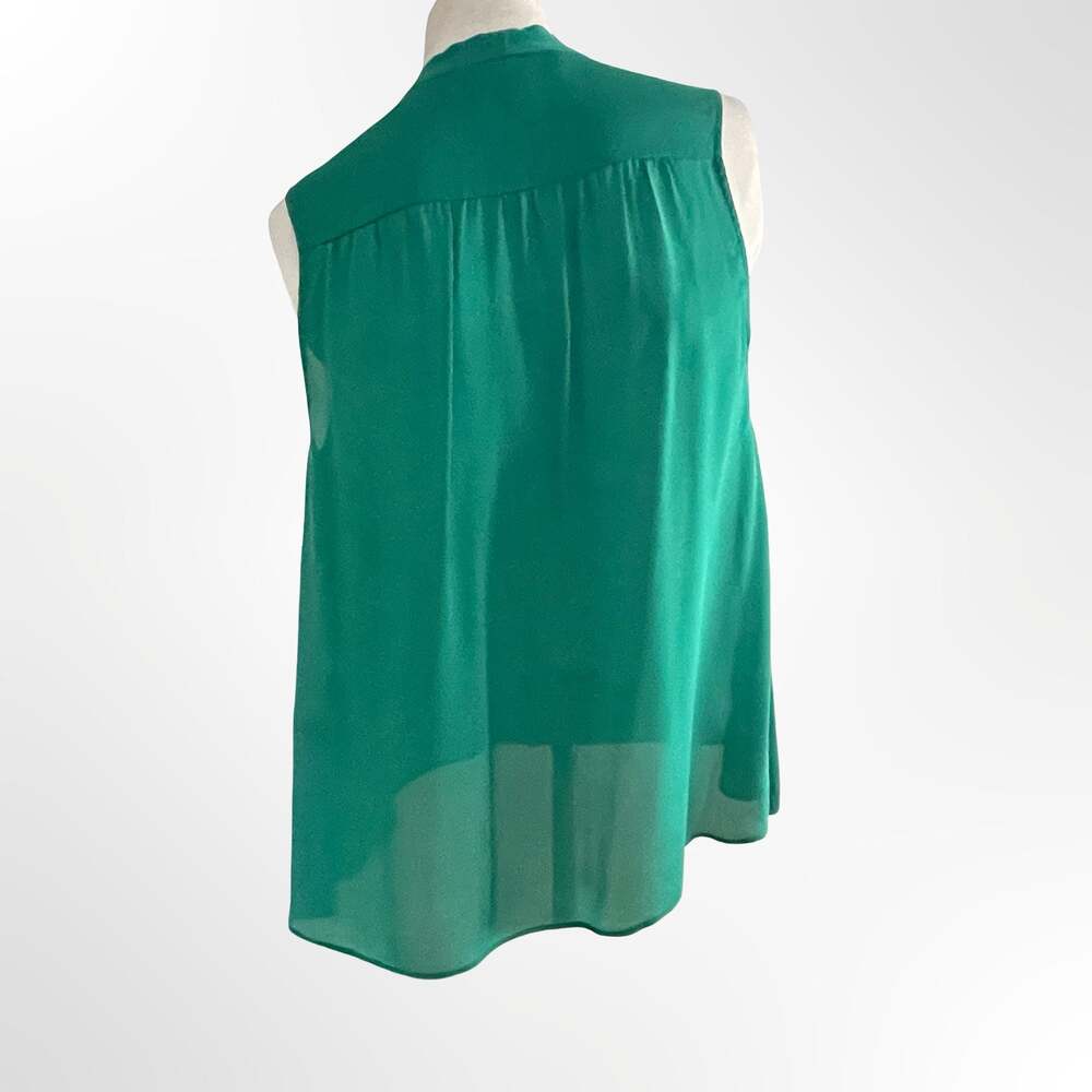 Elizabeth And James Size S 100% Silk Blouse Sleeveless Front Tie Lightweight - Picture 3 of 5